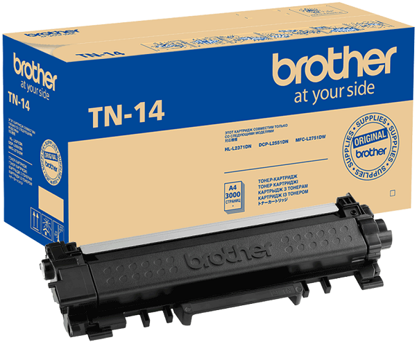 

Тонер-картридж Brother TN-14 для Brother HLL2371DN/DCPL2551DN/MFCL2451DW (4500стр), TN-14