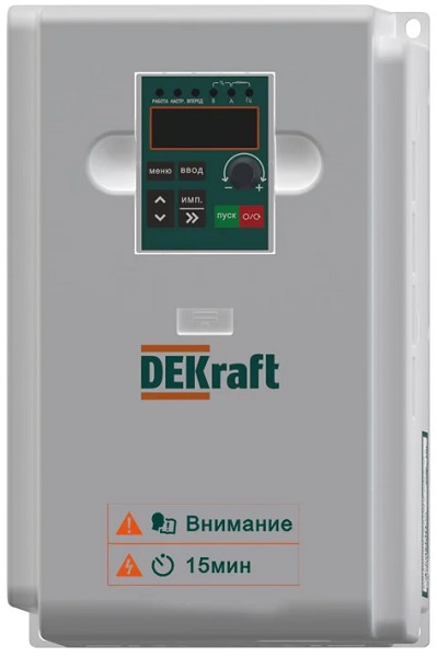 

Преобразователь частоты DEKraft DEKV060G7R5P011T4B DEKV060-7.5/11кВт 3 фазы 380В с торм. модулем, DEKV060G7R5P011T4B