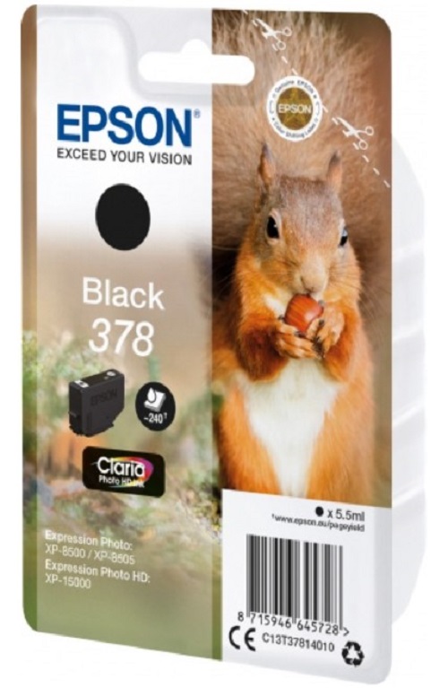 

Картридж Epson C13T37814020 Black 378 Claria Photo HD Ink, C13T37814020