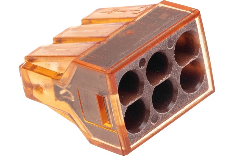 

Клемма Rexant 07-5276 СМК 773-606 с пастой, 6-проводная 0,75-4 мм2, 07-5276