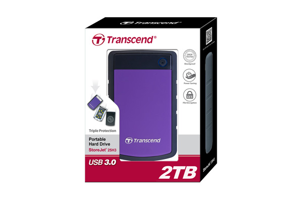 

Внешний жесткий диск 2.5'' Transcend TS2TSJ25H3P 2TB StoreJet 25H3 USB 3.0 фиолетовый и черный, TS2TSJ25H3P