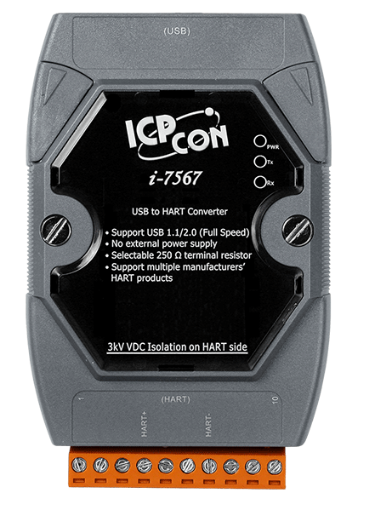 

Преобразователь ICP DAS I-7567 CR USB To HART Converter (Gray Cover) (RoHS), I-7567 CR