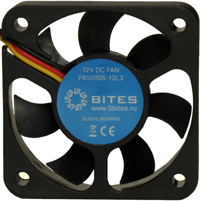 

Вентилятор для корпуса 5bites FB5010S-12L3 50x50x10мм, 4200rpm, 24dBA, 9.01CFM, 3-pin, FB5010S-12L3