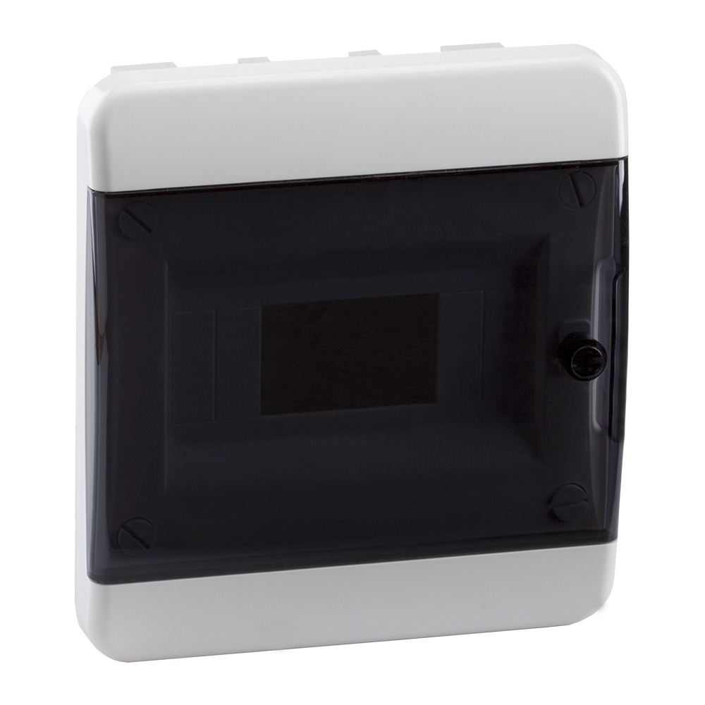 

Корпус КЭАЗ 117940 пластиковый встраиваемый OptiBox P-BVK-2-08-IP41 прозрачная черная дверь, 117940