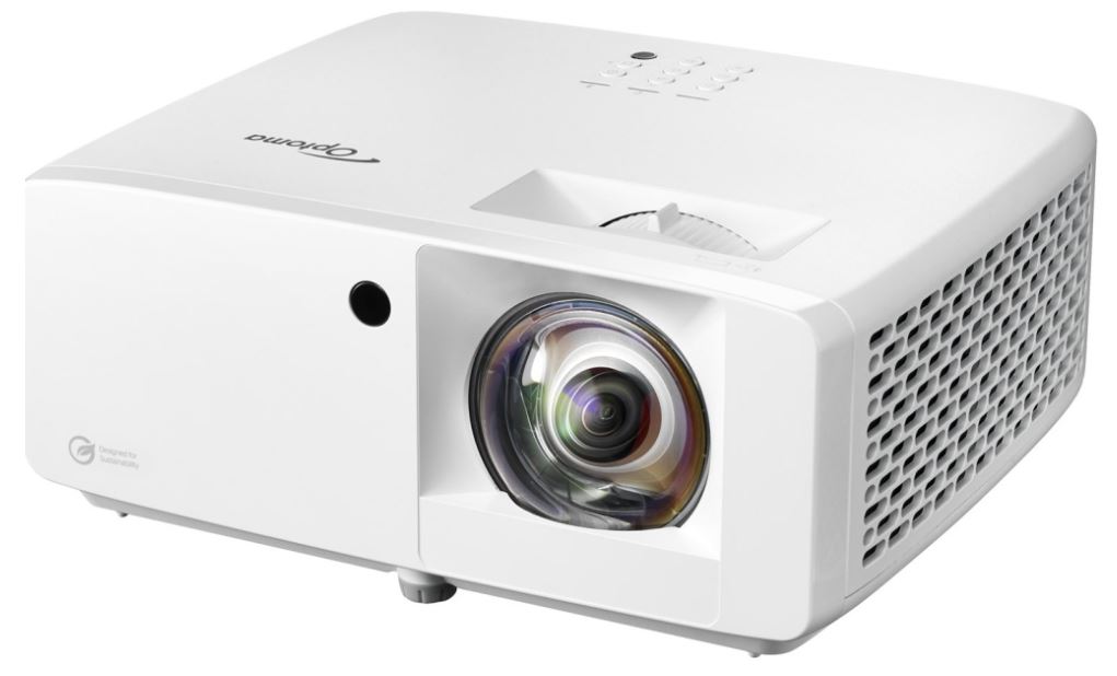 Проектор Optoma ZK430ST E9PD7LD11EZ1 лазерный, DLP, 4K UHD (3840x2160), 3700 Lm, 300000:1, Короткофокусный, TR 0,496:1; HDMI 2.0 x2; AudioOut 3,5mm x1
