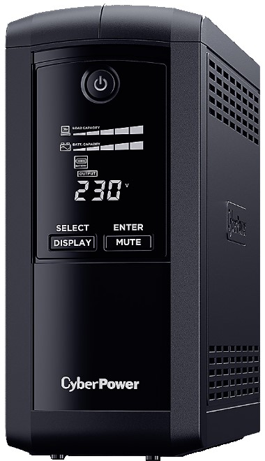 

Источник бесперебойного питания CyberPower VP700ELCD line-Interactive 700VA/390W USB/RS-232/RJ11/45 (4 EURO), VP700ELCD