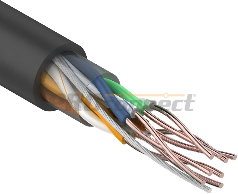 

Кабель витая пара U/UTP 5e кат. 4 пары PROconnect 01-0045-3 24AWG(0.50 мм), омедненный алюминий (CCA), одножильный (solid), внешний, PE, чёрный, уп/30, 01-0045-3
