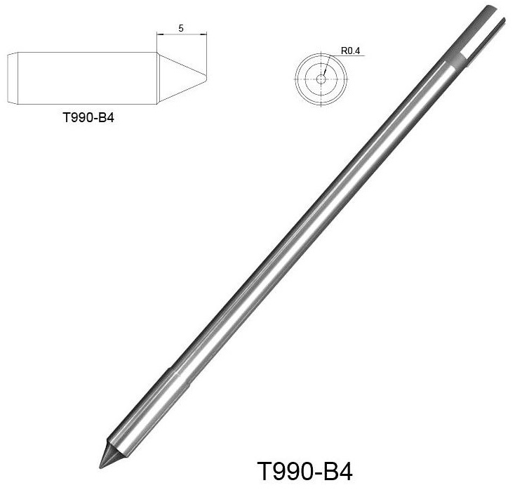 

Жало со встроенным нагревателем Atten T990-B4 ACF034773, T990-B4