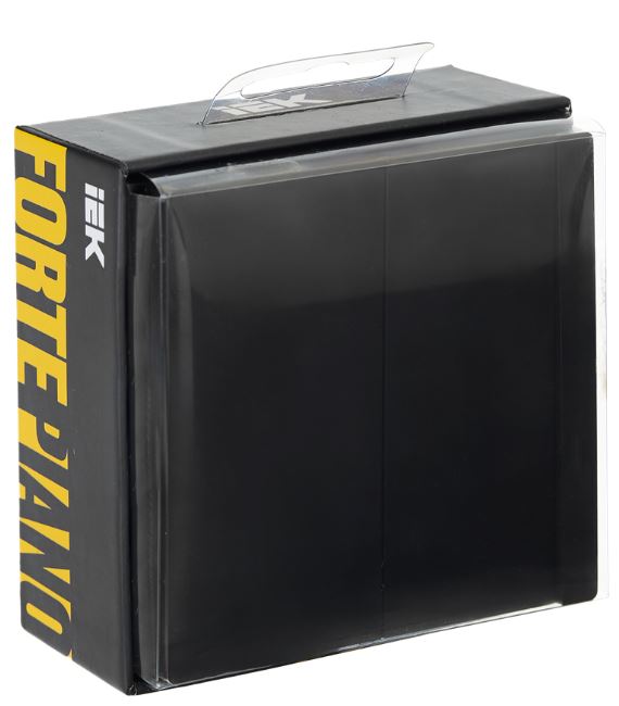 

Выключатель двухклавишный с подсветкой IEK FP-V20-1-10-1-K02 FORTE&PIANO 10А FP106 черный, FP-V20-1-10-1-K02