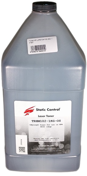 

Тонер Static Control TRHM102-1KG-OS черный флакон 1000гр. для принтера HP LJ M104/M132, TRHM102-1KG-OS