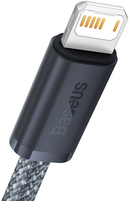 

Кабель интерфейсный Baseus CALD000516 Dynamic Series Fast Charging Data USB to Lightning 2.4A 2m Slate Gray (передача данных и зарядка, скорость перед, CALD000516