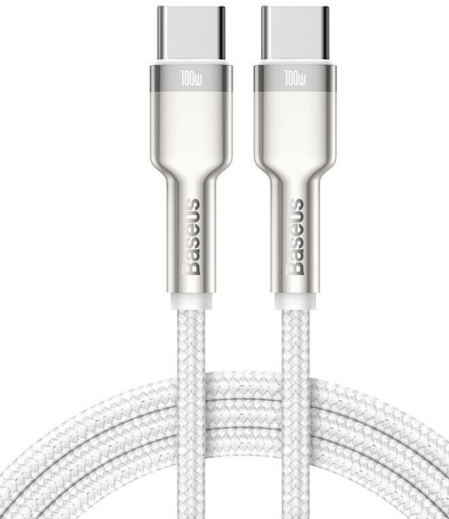 

Кабель интерфейсный Baseus CATJK-C02 Type-C - Type-C 100W 1m white, CATJK-C02