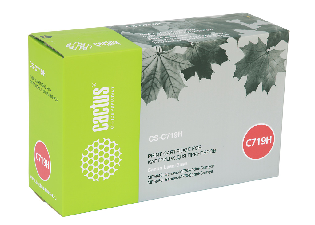 

Картридж Cactus CS-C719H для принтеров Canon i-SENSYS MF5840/ MF5880, черный, 6400стр, CS-C719H