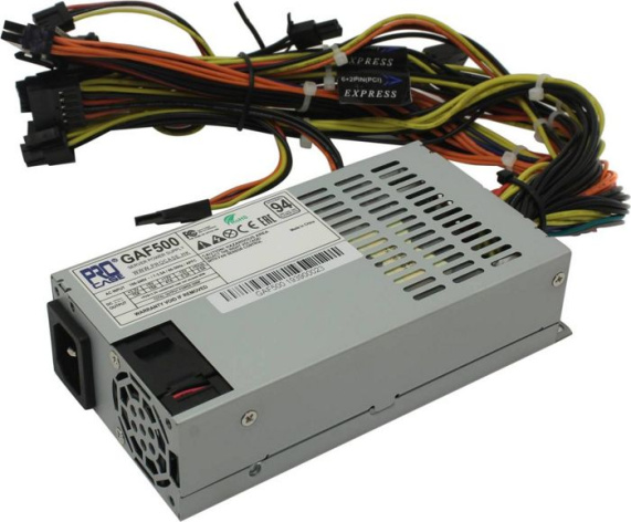 Изображение товара Блок питания Procase GAF500 500W для сервера 1U-FlexATX с вентилятором