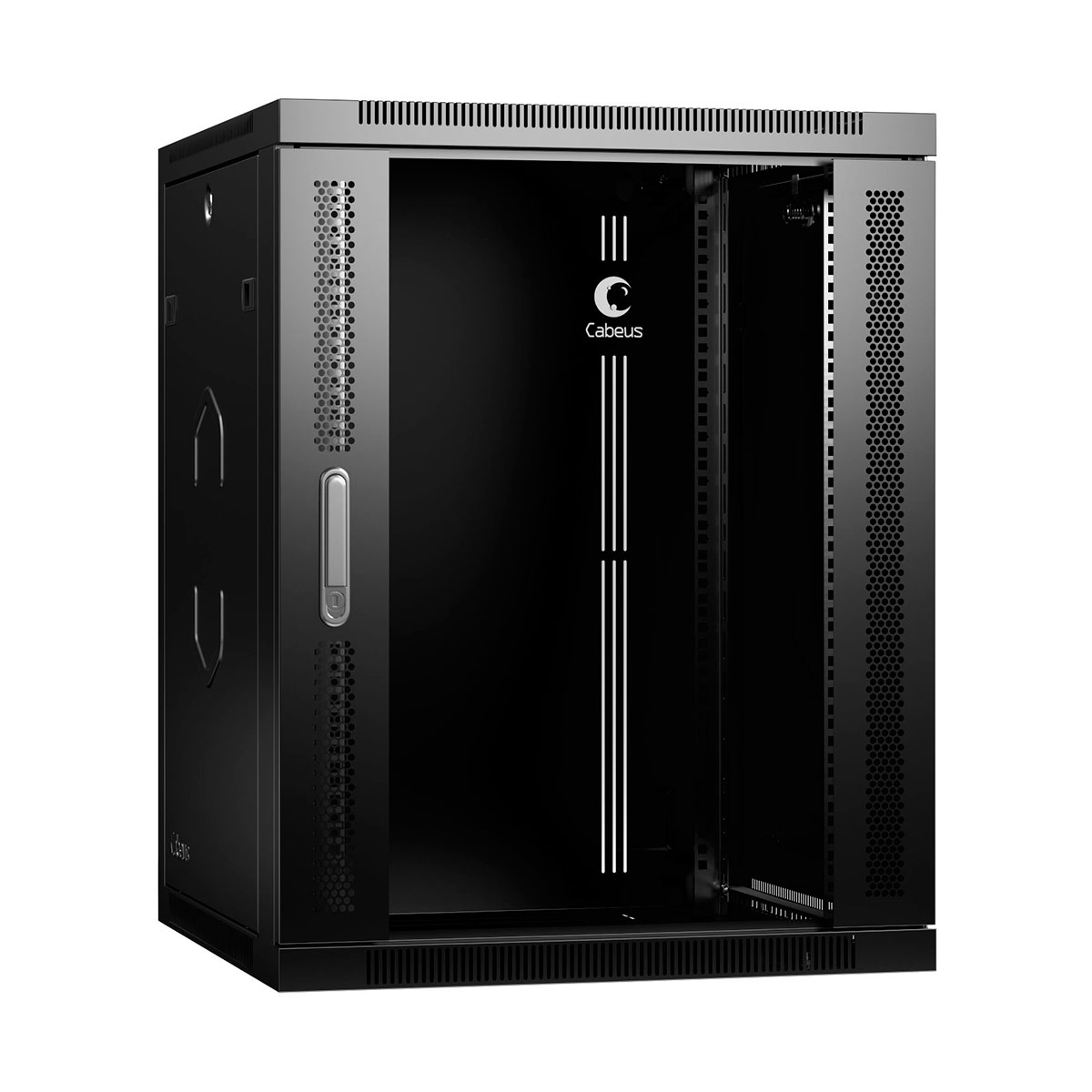 

Шкаф настенный 19", 15U Cabeus SH-05F-15U60/60-R-BK 600x600x769mm (ШхГхВ) дверь стекло, цвет черный (RAL 9004), SH-05F-15U60/60-R-BK