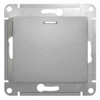 

Выключатель Schneider Electric GSL000313 Glossa (алюминий) 1-клавишный с подсветкой, сх.1а, GSL000313