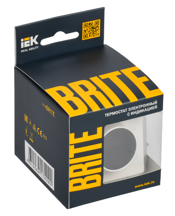 

Термостат электронный IEK BR-RT11-K01 BRITE с индикацией ТС10-1-БрБ Белый, BR-RT11-K01