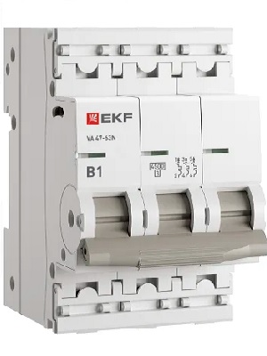 

Автоматический выключатель EKF M634301B 3P 1А (В) 4,5kA ВА 47-63N PROxima, M634301B