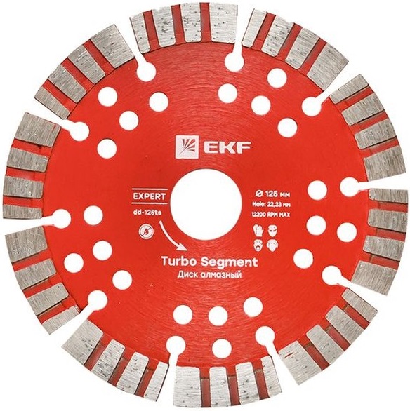 

Диск алмазный EKF dd-125ts Turbo Segment (125х22.23 мм) Expert, dd-125ts