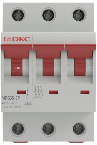 фото Автоматический выключатель модульный DKC MD63S-3PC50