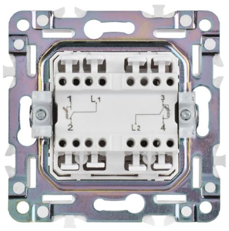 фото Выключатель двухклавишный с подсветкой  IEK SK-V20-2-10-K03 в Санкт-Петербургe