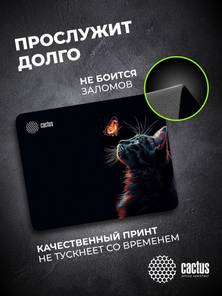 фото Коврик для мыши Cactus Night Cat в Перми