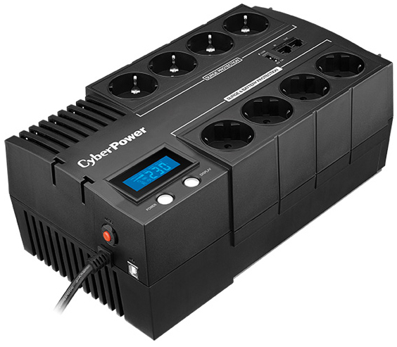 

Источник бесперебойного питания CyberPower BR1000ELCD Back-UPS Brics, line-Interactive, 1000VA/600W, Tower, 8*Schuko, LCD, USB, BR1000ELCD