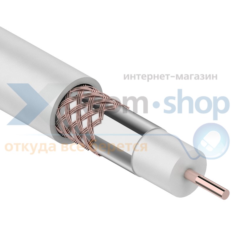 

Кабель Rexant RG-6U+CU, (64%), 75 Ом, 305м., белый 01-2231, RG-6U+CU, (64%), 75 Ом, 305м., белый
