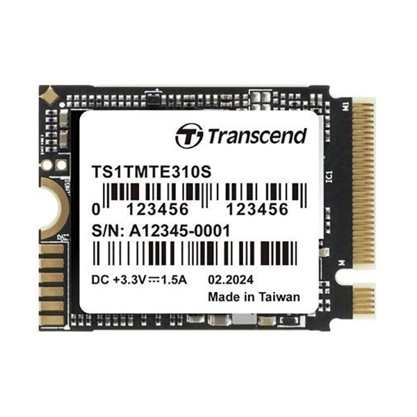 

Накопитель SSD M.2 2230 Transcend TS1TMTE310S 1TB, 5000/3500MB/s, 330K/690K IOPS, TBW 600, MTBF 2M, TS1TMTE310S