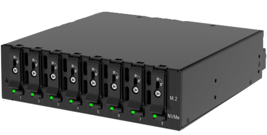 

Корзина Procase K2-108-M2-BK 8*M.2 NVMe Gen3 SSD(length 2242/2260/2280),PCIe x4 NVMe and PCIe-AHCI M.2 SSD (черный) hotswap mobie rack module 5.25", K2-108-M2-BK