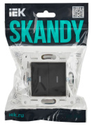 фото Переключатель двухклавишный IEK SK-V22-1-10-K53