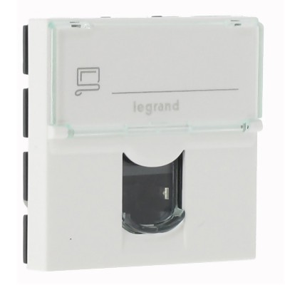 

Розетка Legrand 076554 - Программа Mosaic - RJ45, категория 5е, UTP, 2 модуля, белая, 076554