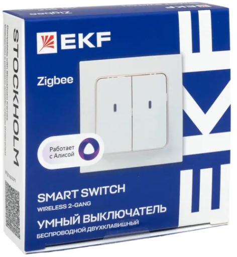 фото Выключатель умный EKF RCV-ST2-WS-ZB в Уфе