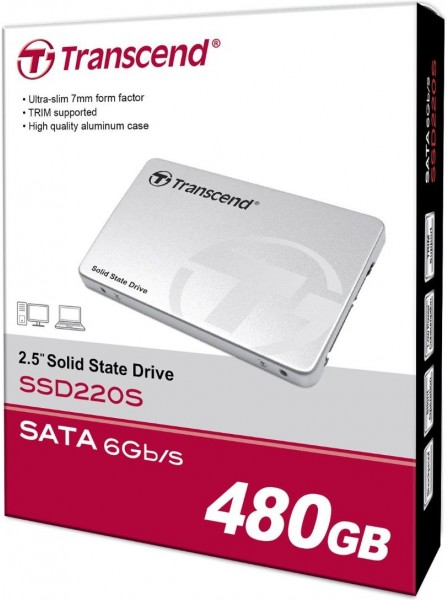 

Накопитель SSD 2.5'' Transcend TS480GSSD220S SSD220S 480GB SATA 6Gb/s 550/450MB/s, TS480GSSD220S