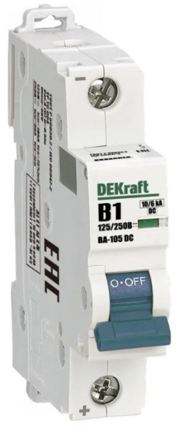 Изображение товара Автоматический выключатель DEKraft 13385DEK на 63А, 250В для защиты цепей