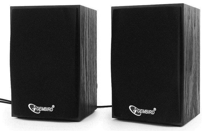 

Компьютерная акустика 2.0 Gembird SPK-201 черный, 5 Вт, рег, громкости, питание USB, МДФ, SPK-201