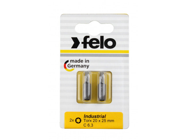 

Бита Felo 02620036 Torx 20X25, серия Industrial, 2 шт в блистере, 02620036
