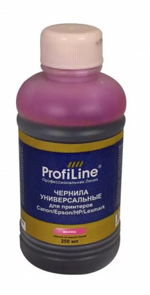 

Чернила ProfiLine PL_INK_U_C/E/H/L_M_250ml для принтеров Canon/Epson/HP/Lexmark универсальные на водной основе Magenta 250 мл, PL_INK_U_C/E/H/L_M_250ml