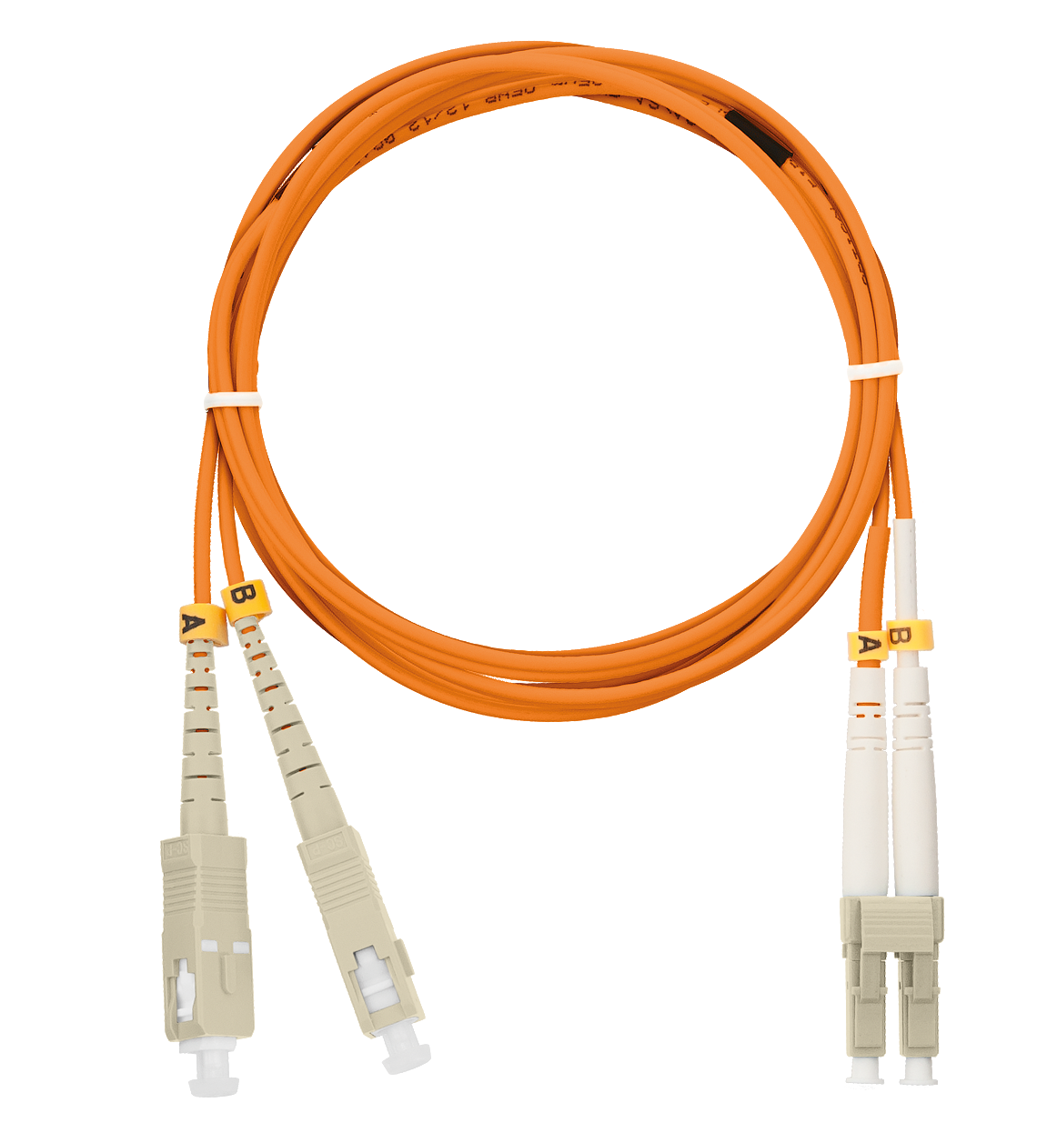 Патч-корд волоконно-оптический NIKOMAX NMF-PC2M2C2-SCU-LCU-003 многомодовый 50/125мкм, стандарта OM2, SC/UPC-LC/UPC, двойной, LSZH нг(A)-HFLTx, 2мм, о