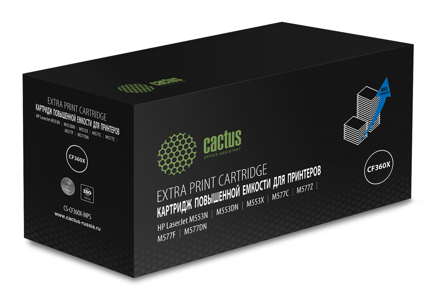 

Картридж Cactus CS-CF360X-MPS лазерный черный (19000стр.) для HP CLJ M552dn/M553dn/M553N/M553x, CS-CF360X-MPS
