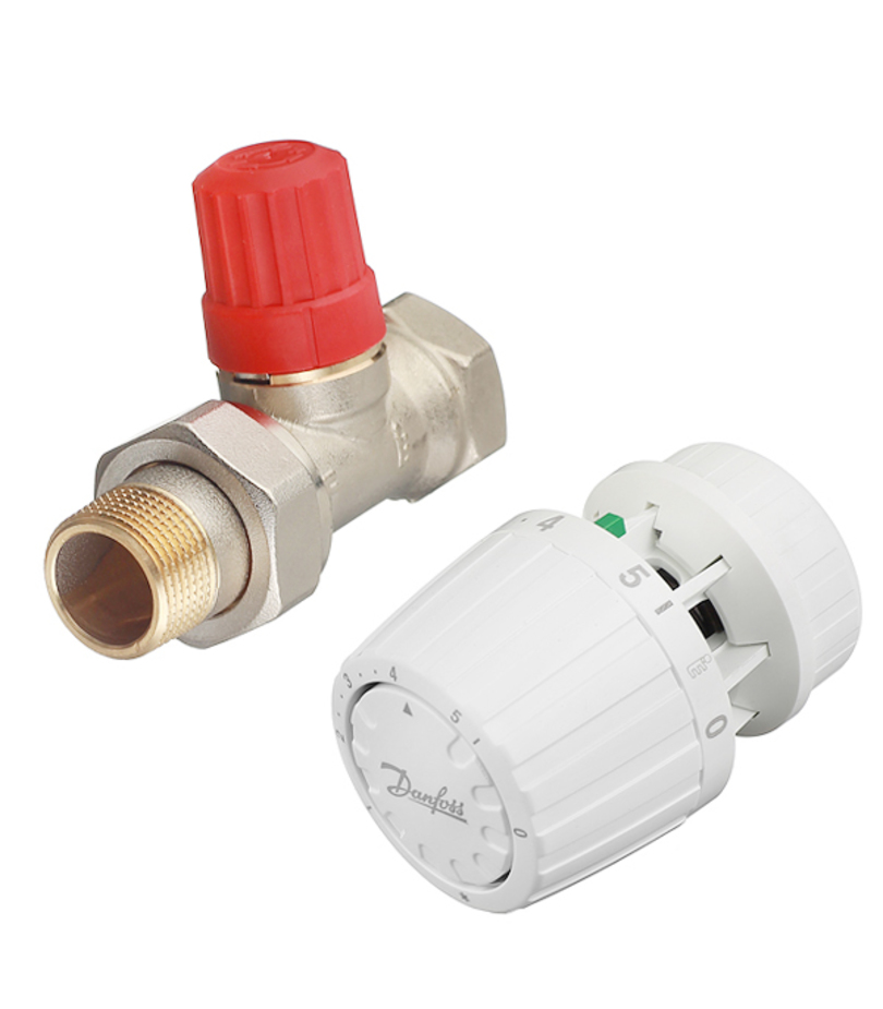 

Комплект Danfoss 013G2236 (клапан двухтрубный прямой 013G7016 RTR-N Ду-20 + термостатический элемент 013G7091 RTR 7091) в блистере, 013G2236