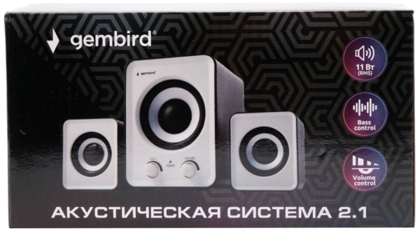 фото Компьютерная акустика 2.1 Gembird SPK-21W, Белый, [SPK-21W] в Смоленске