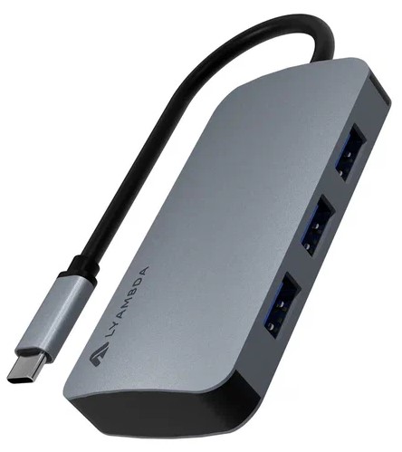 

Разветвитель Lyambda LC118 Type-C 5 в 1 USB/PD Hub, LC118