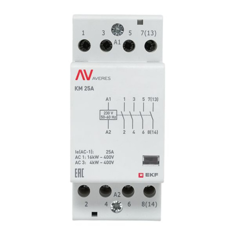 фото Контактор модульный EKF km-av-2-25-40-230V в Екатеринбурге