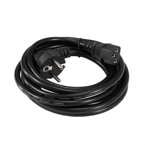 Изображение товара Кабель питания Exegate Power PC-3P 3 метра угловой