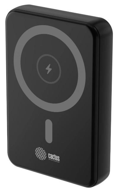 

Аккумулятор внешний Cactus CS-PBFSUA-10000 10000mAh 22.5W 4.5A USB-C беспров.зар. черный, CS-PBFSUA-10000