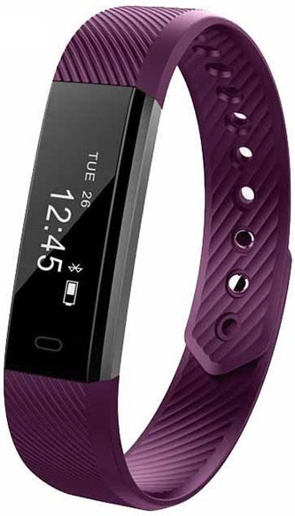 

Часы Lime 115 purple шагомер, подсчет калорий, будильник, пурпурный ремешок, 115 purple