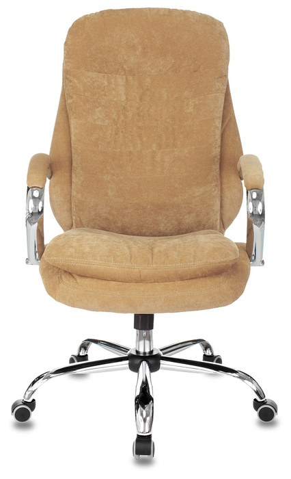 

Кресло Бюрократ T-9950SL/VELV73 руководителя, крестовина металл хром, ворсовая ткань, цвет: горчичный, T-9950SL/VELV73