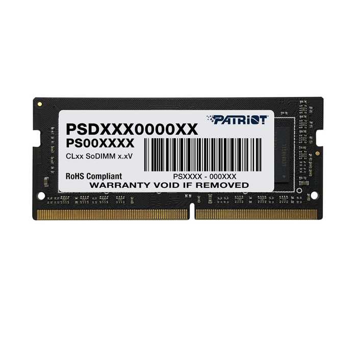 

Модуль памяти SODIMM DDR4 8GB Patriot Memory PSD48G266682S Signature Line PC4-21300 2666MHz CL19 1.2V, PSD48G266682S