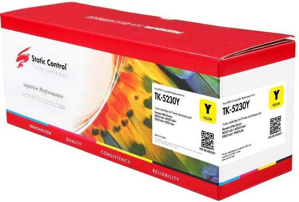 

Картридж Static Control TK-5230Y 002-08-S5230Y желтый (2600стр.) для Kyocera Ecosys M5521cdn/M5521cdw/P5021cdn/P5021cdw, TK-5230Y